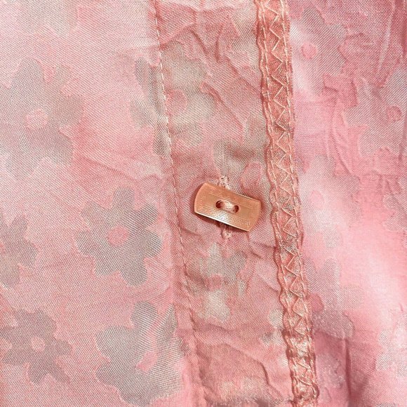 J.H. Collectible Petite Pink Sheer Floral Top - Picture 3 of 6